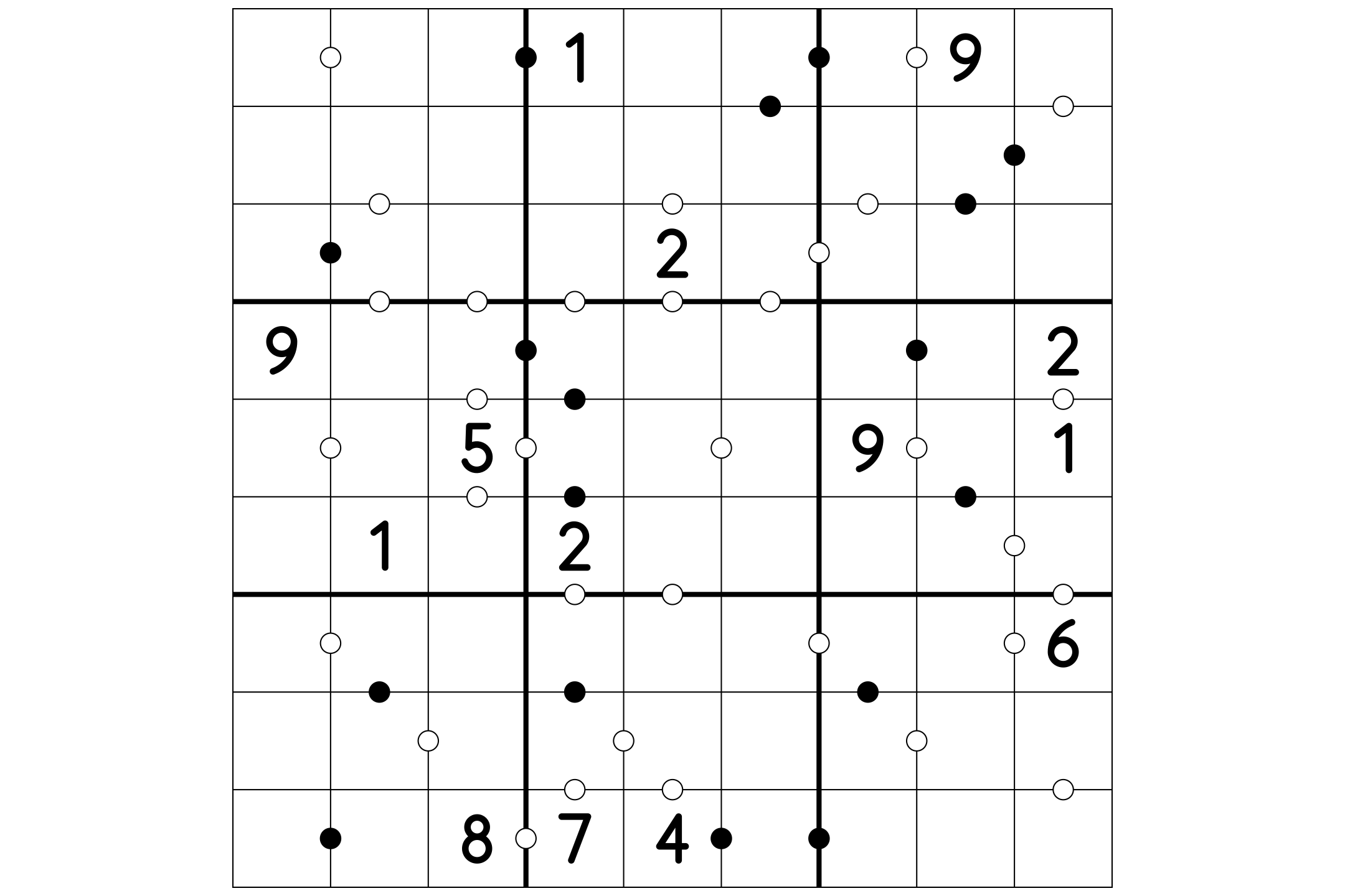 A kropki page, ready to print.