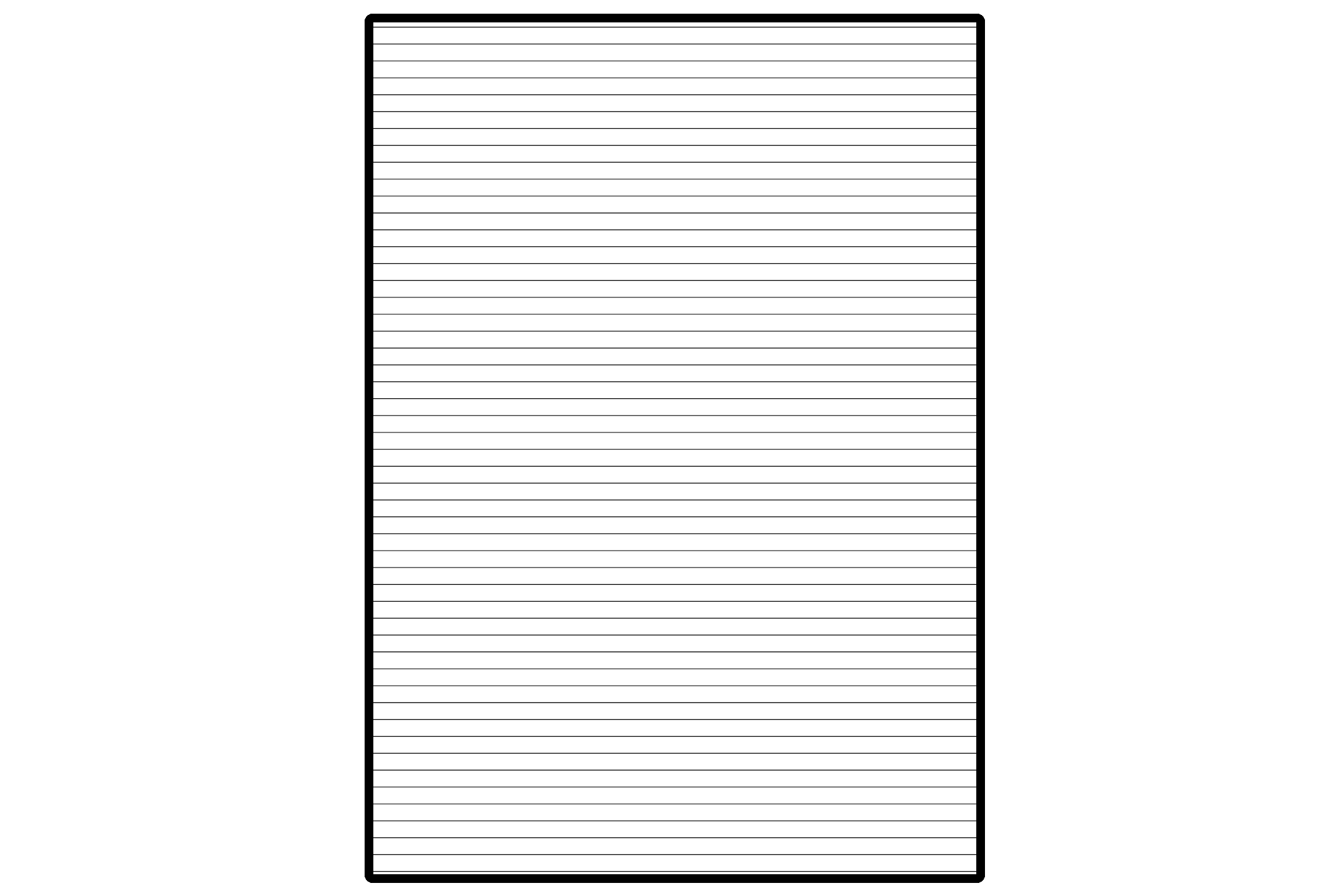 Lined paper with evenly spaced horizontal lines, perfect for handwriting, journaling, and classroom writing practice.