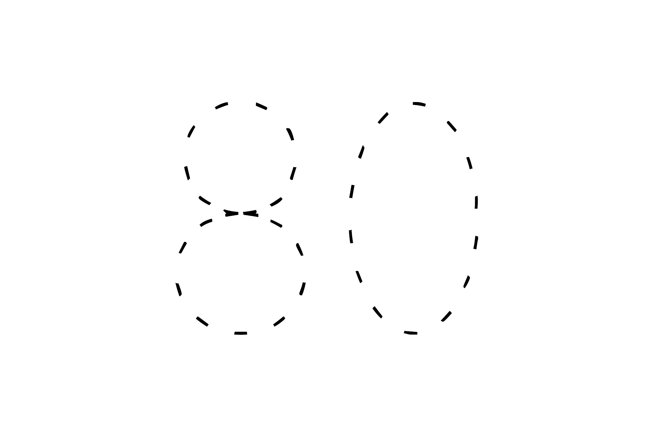 Large dotted outline of the number 80 in the center on a white background.