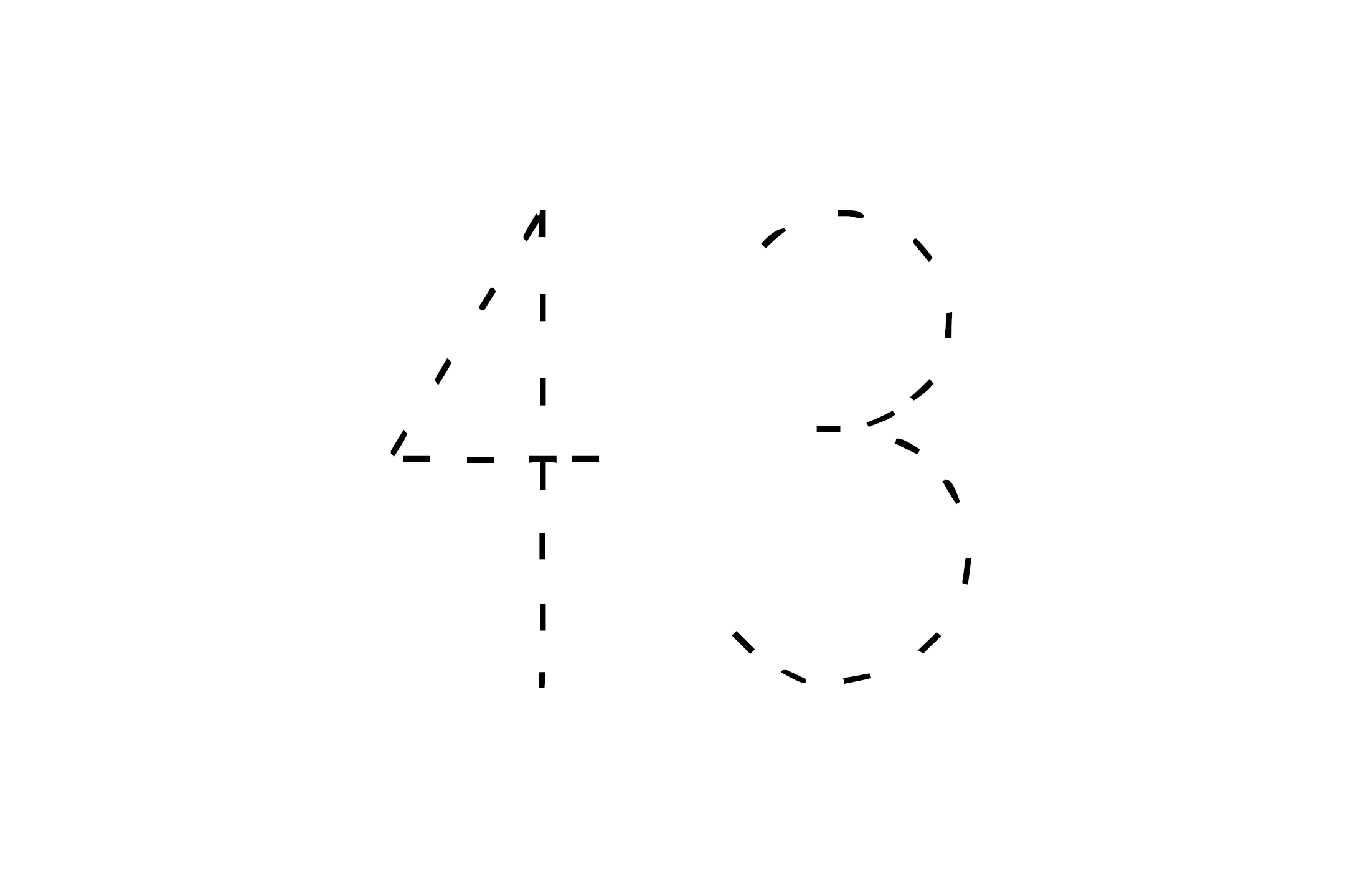 Large dotted outline of the number 43 in the center on a white background.
