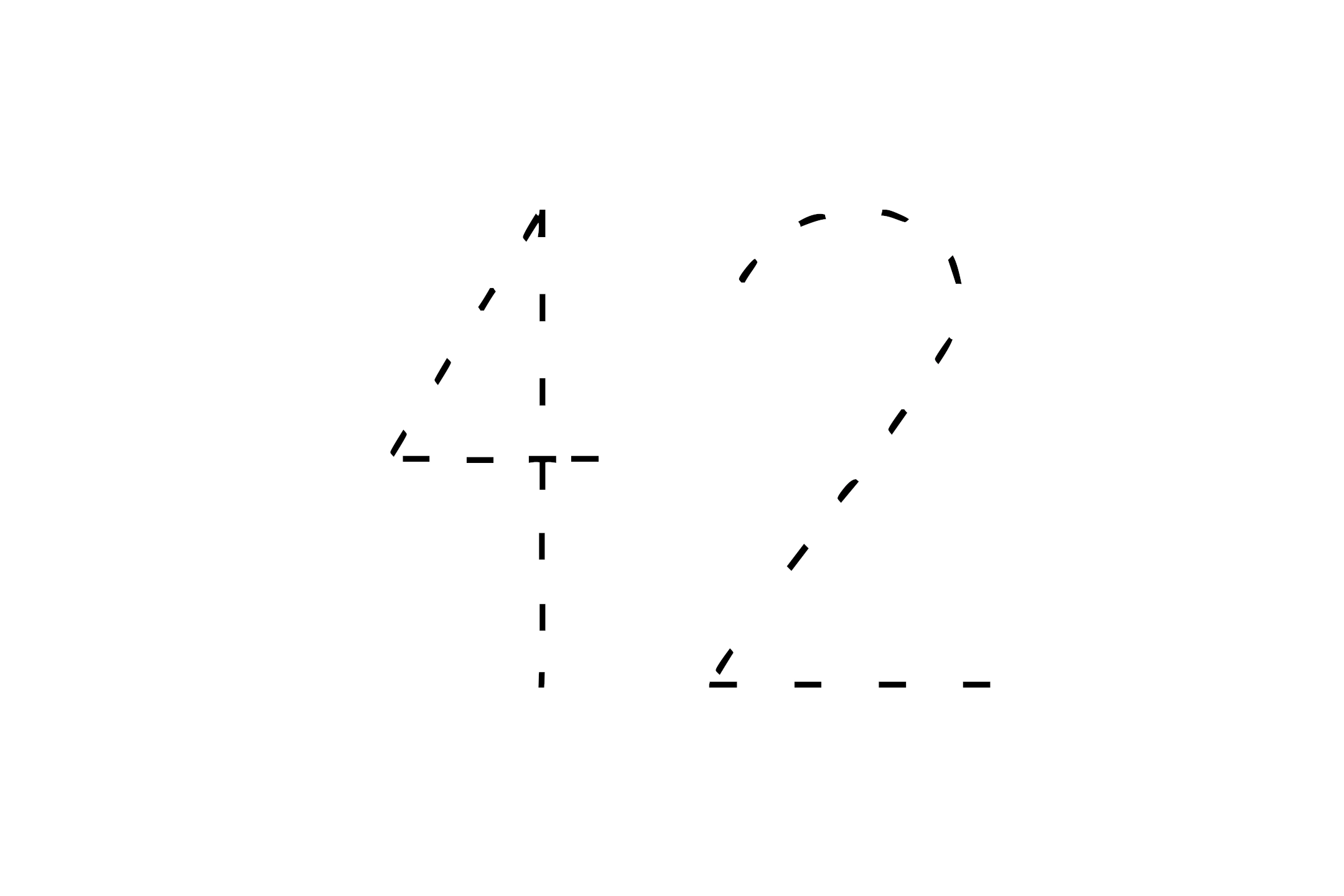 Large dotted outline of the number 42 in the center on a white background.