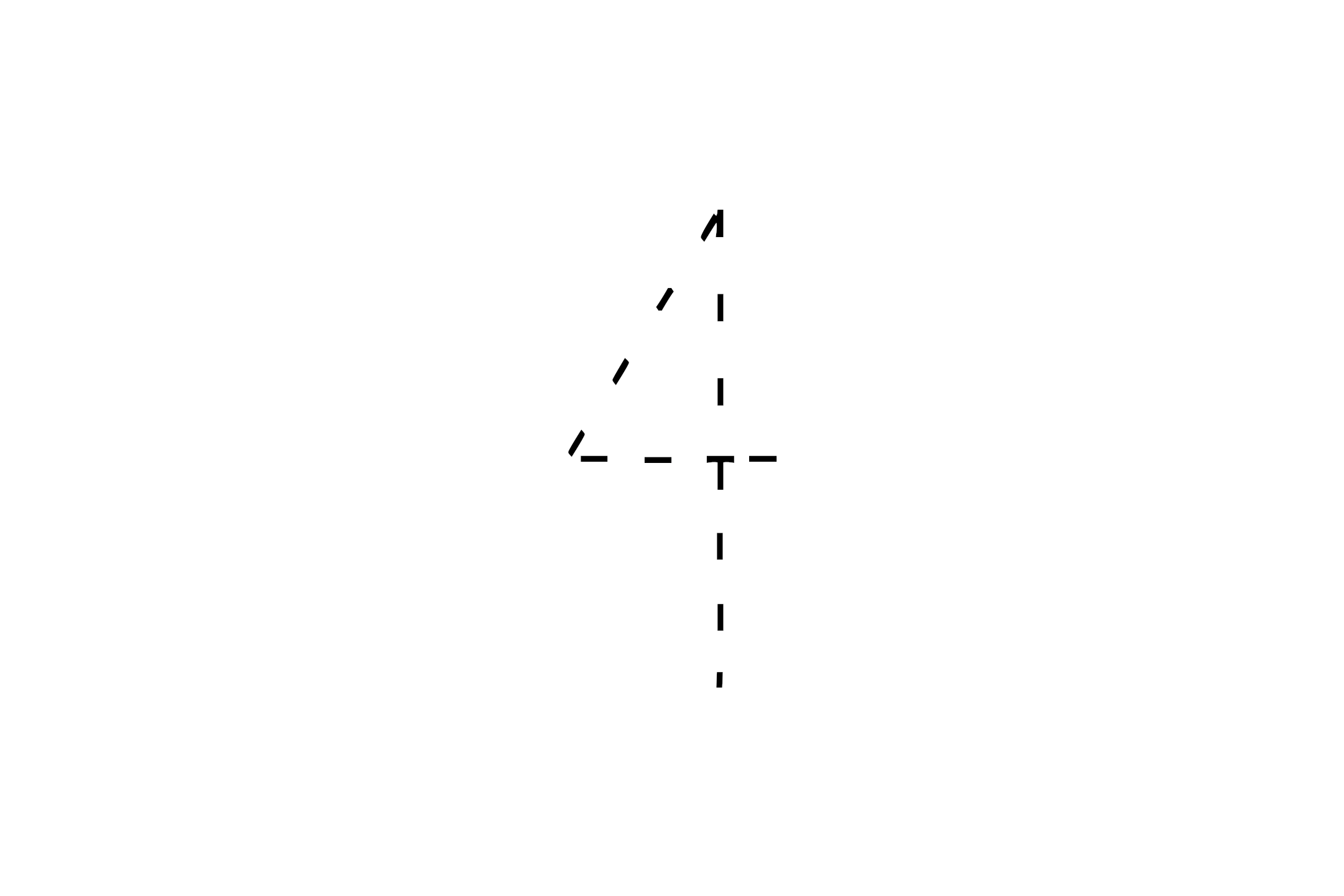 Large dotted outline of the number 4 in the center on a white background.