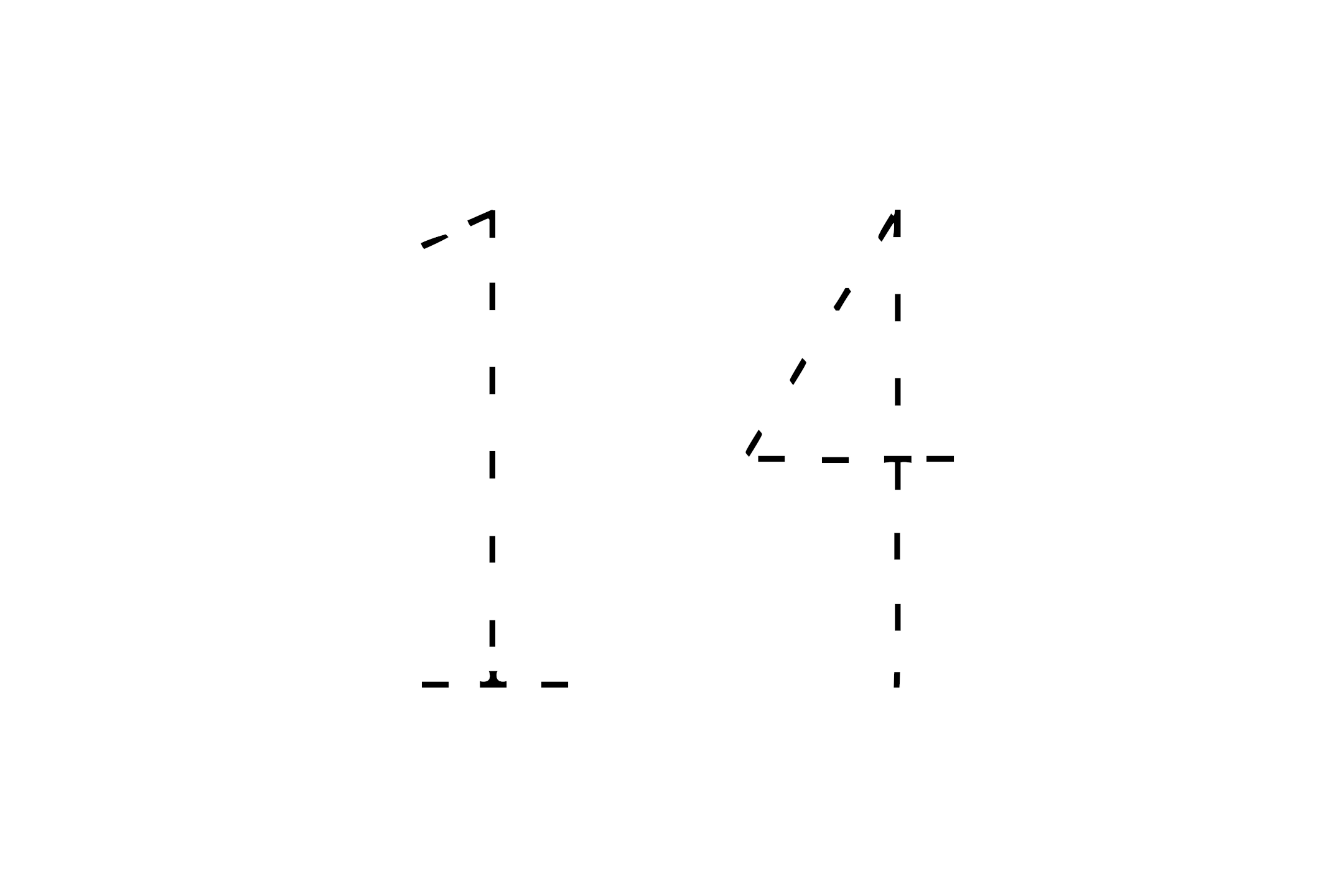 Large dotted outline of the number 14 in the center on a white background.