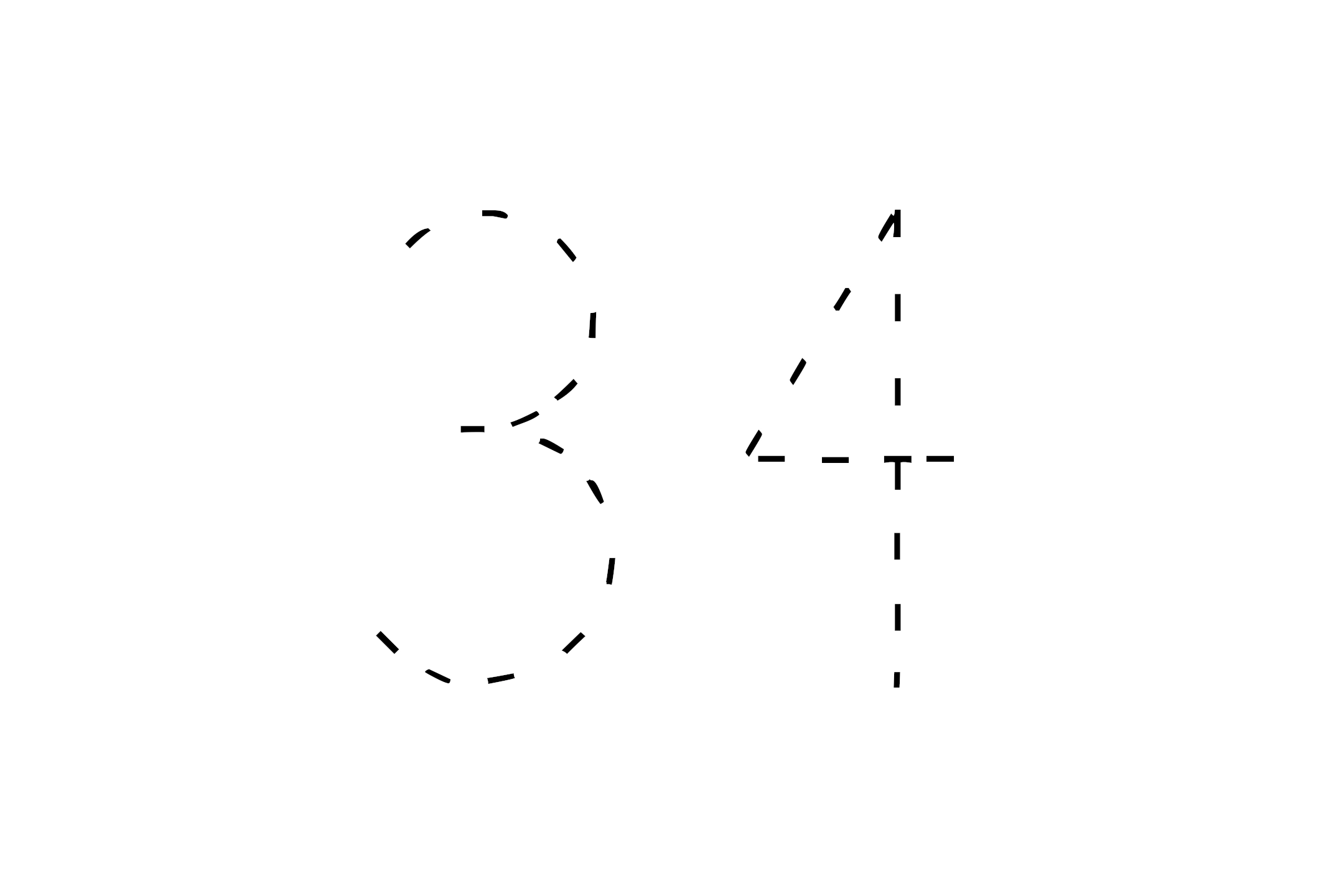 Large dotted outline of the number 34 in the center on a white background.