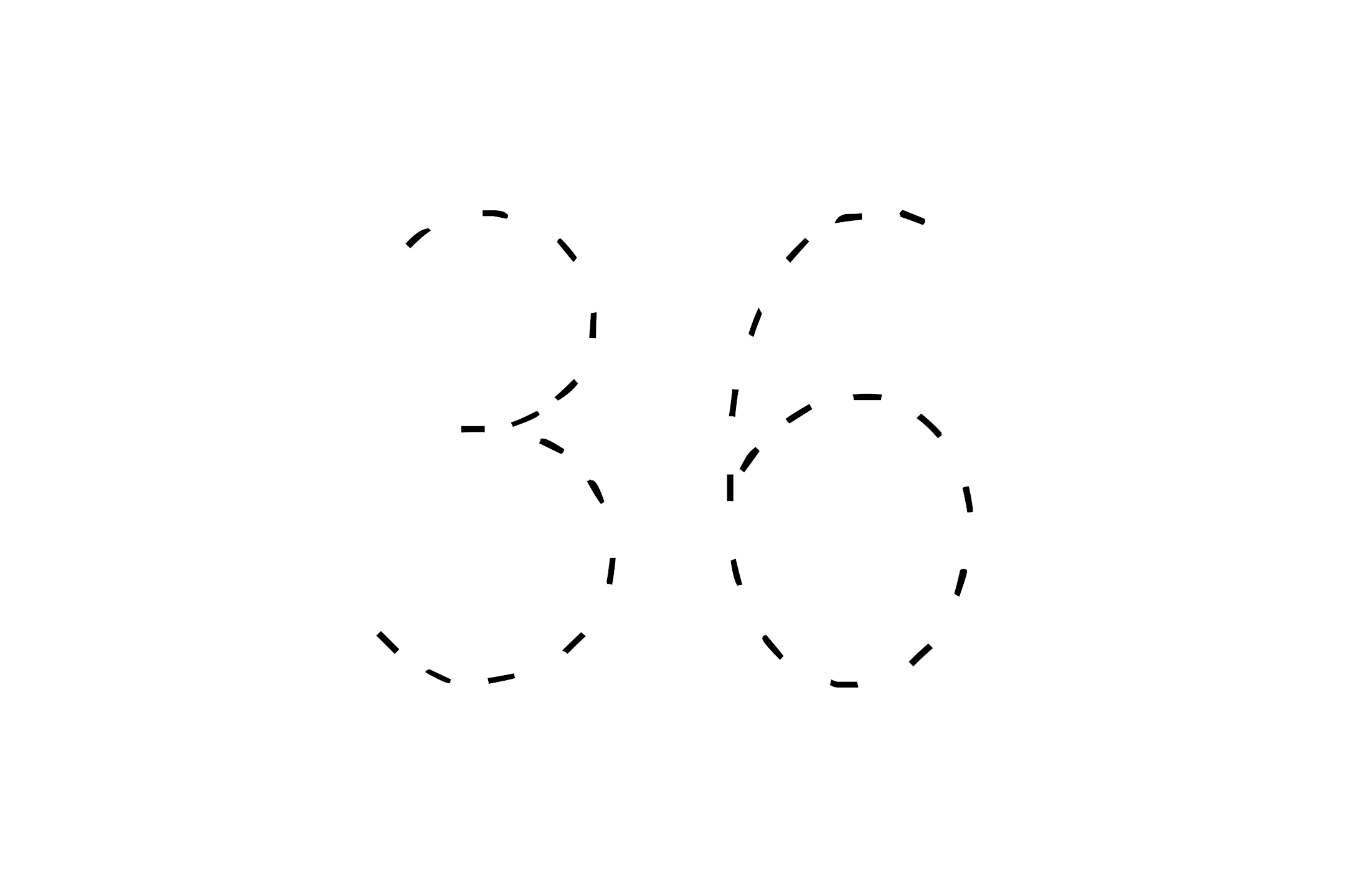 Large dotted outline of the number 36 in the center on a white background.