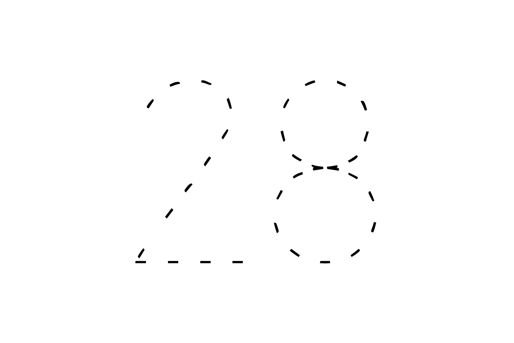 Large dotted outline of the number 28 in the center on a white background.