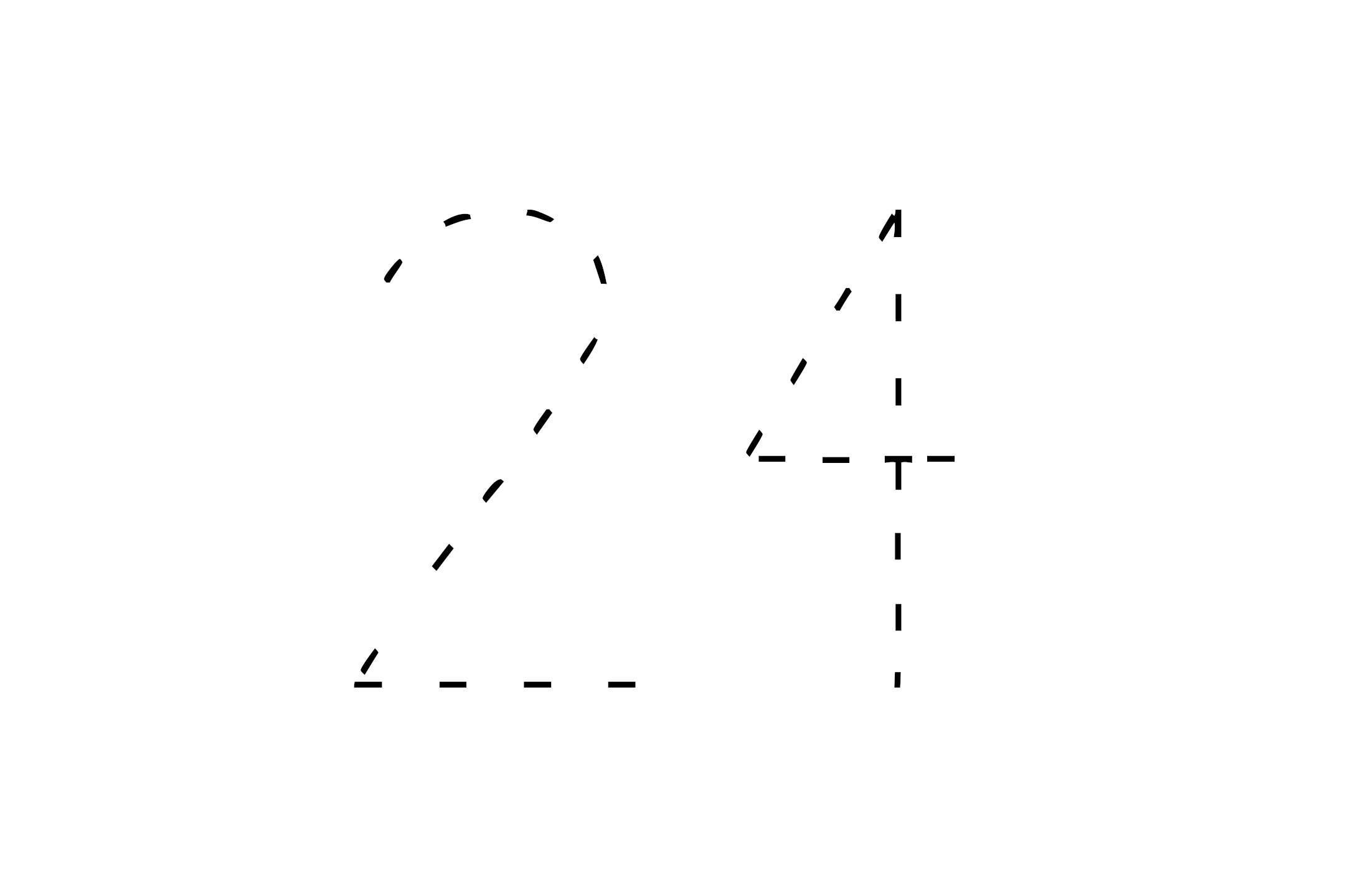 Large dotted outline of the number 24 in the center on a white background.