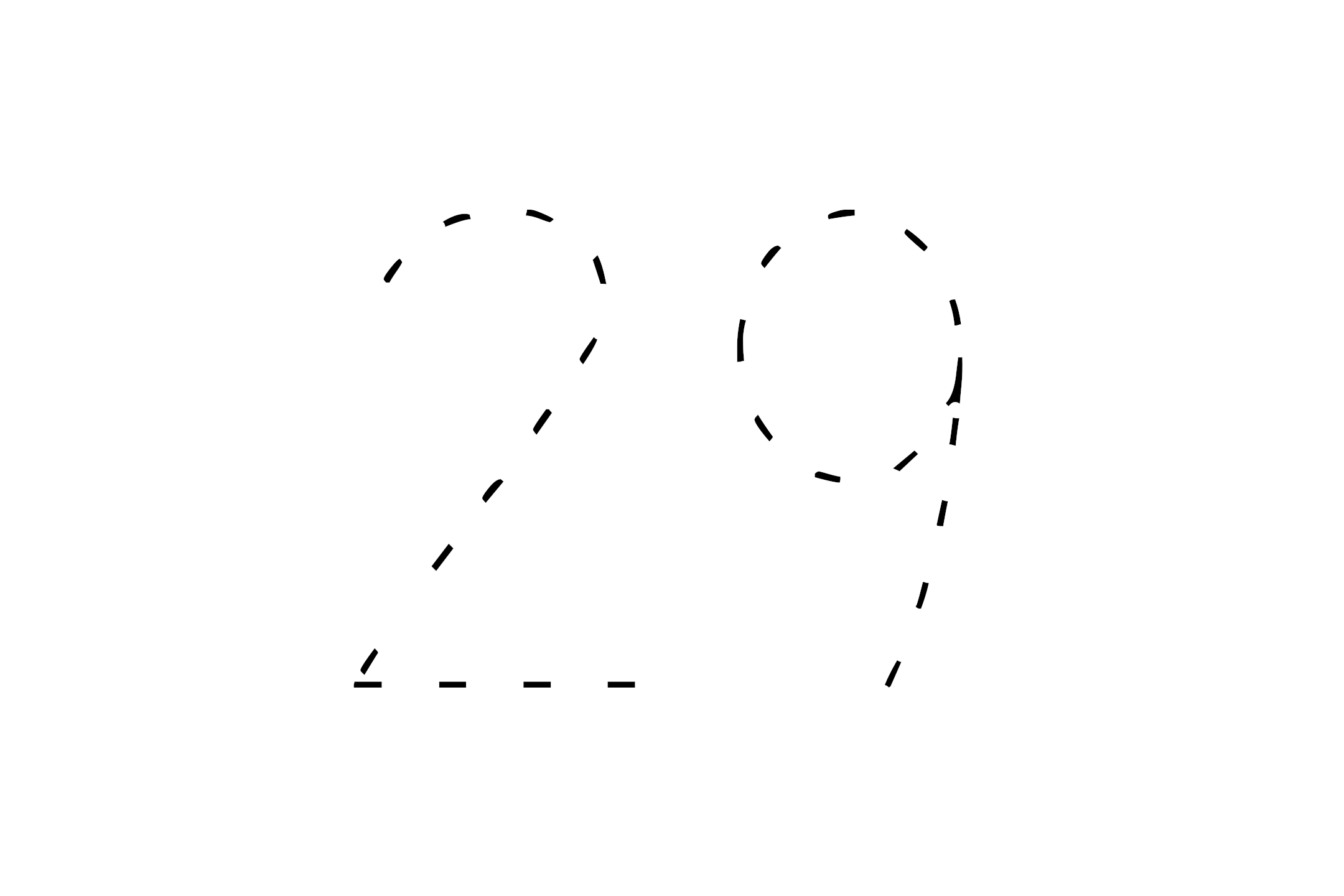 Large dotted outline of the number 29 in the center on a white background.