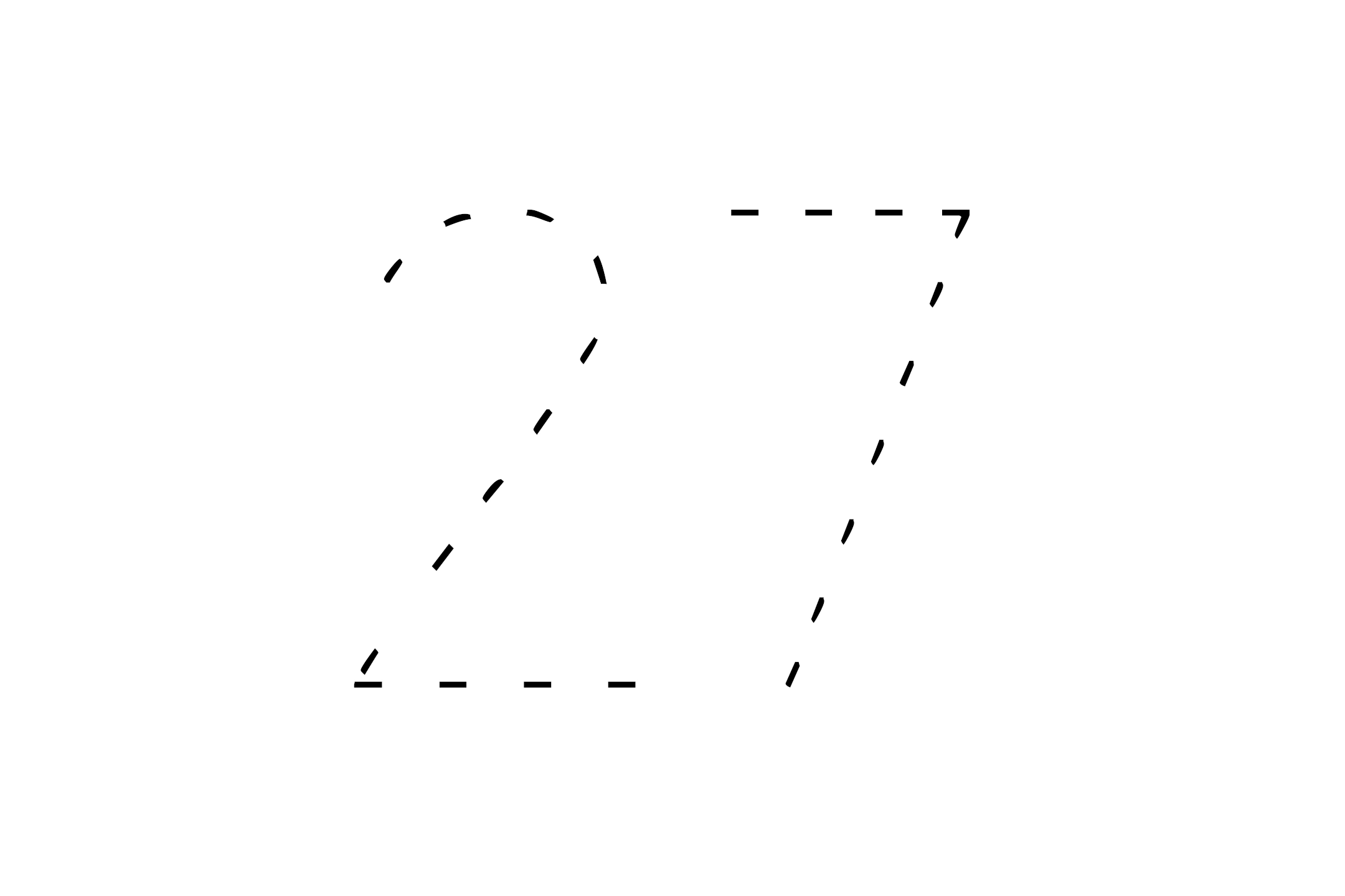 Large dotted outline of the number 27 in the center on a white background.