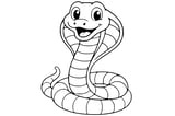 King Cobra with flared hood and striped body.