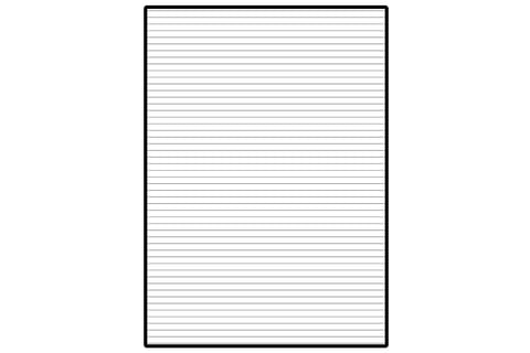 Lined paper with evenly spaced horizontal lines, perfect for handwriting, journaling, and classroom writing practice.